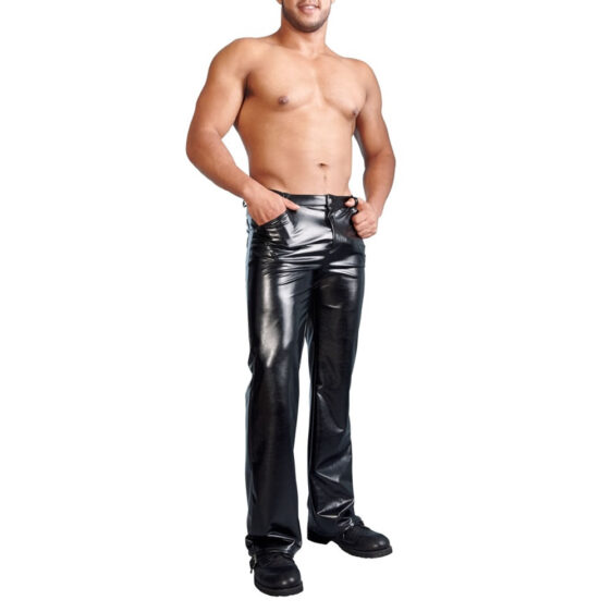 Læderlook bukser