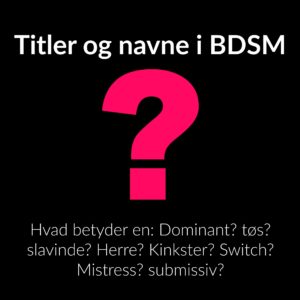 Titler og navne i BDSM