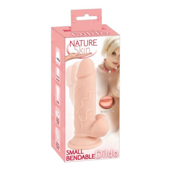 Nature Skin Small Bendable Dildo 17 cm med Sugekop
