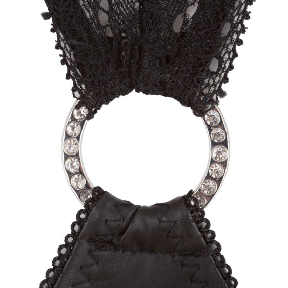 Negligé i wetlook med blonder