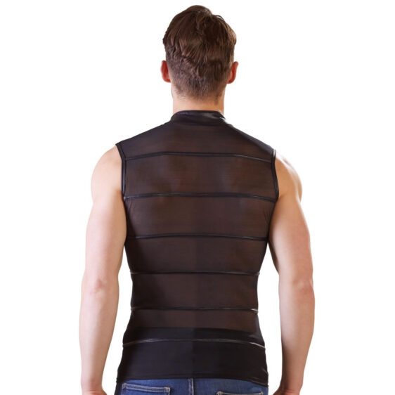 Gennemsigtig Herre Shirt med Lynlås