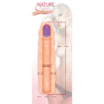 Nature Skin Penis Sleeve med Bullet Vibrator
