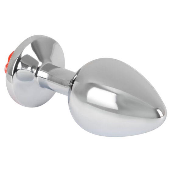 Aluminium Anal Plug med Rose i Bunden