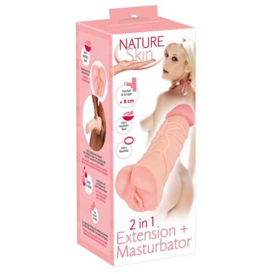 Nature Skin 2-i-1 Penis Hylster og Masturbator