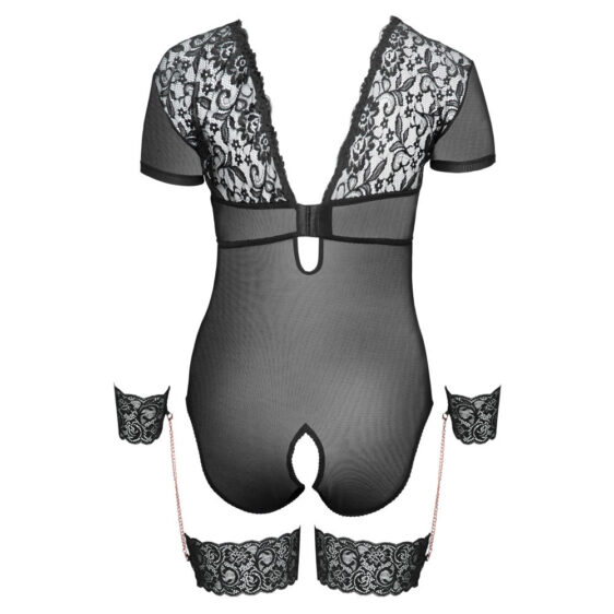 Blonde Body med Strømpebånd og Håndjern