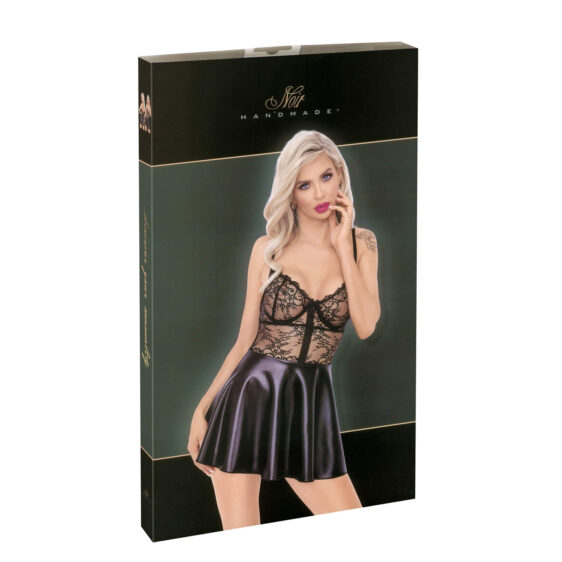 Noir Blonde Kjole med Wetlook Nederdel