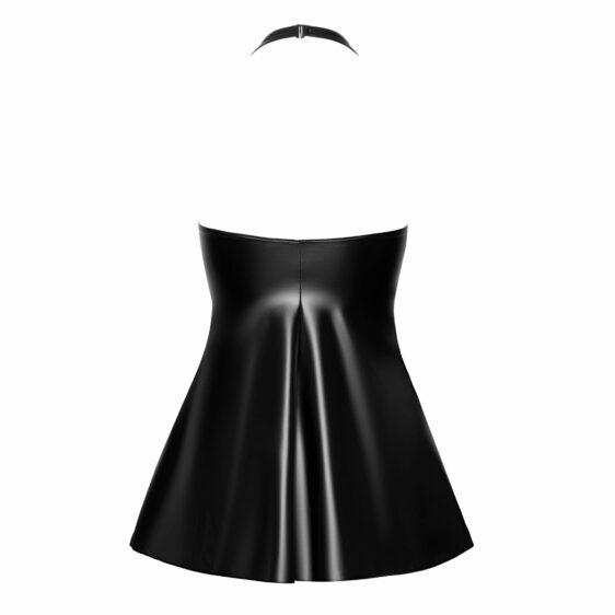 Noir Wetlook Kjole med Top i Slangeskindslook