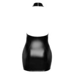 Noir Wetlook Kjole med Transparent Top