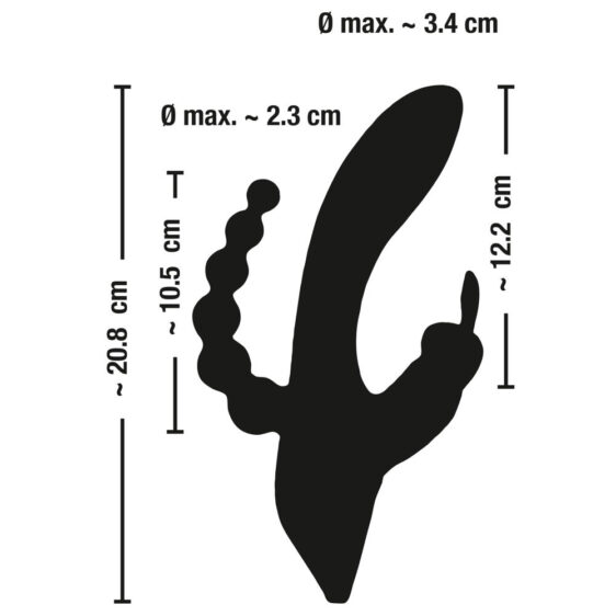 Sweet Smile G-punkt rabbit vibrator Triple med Anal Kæde