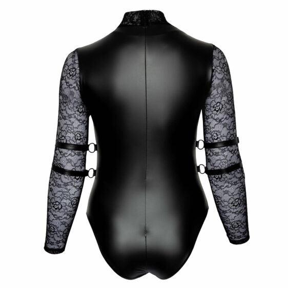 Wetlook Body med Blonde Ærmer og Armlænker