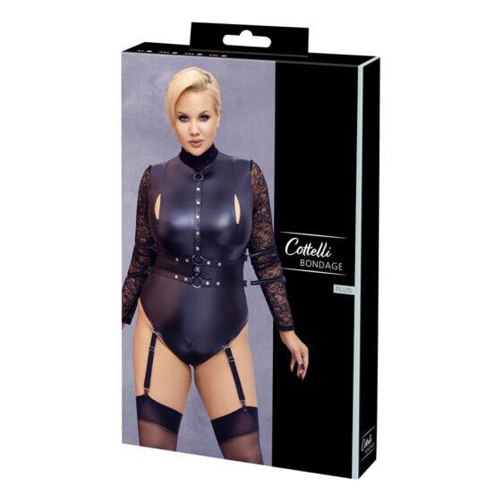 Wetlook Body med Blonde Ærmer og Armlænker