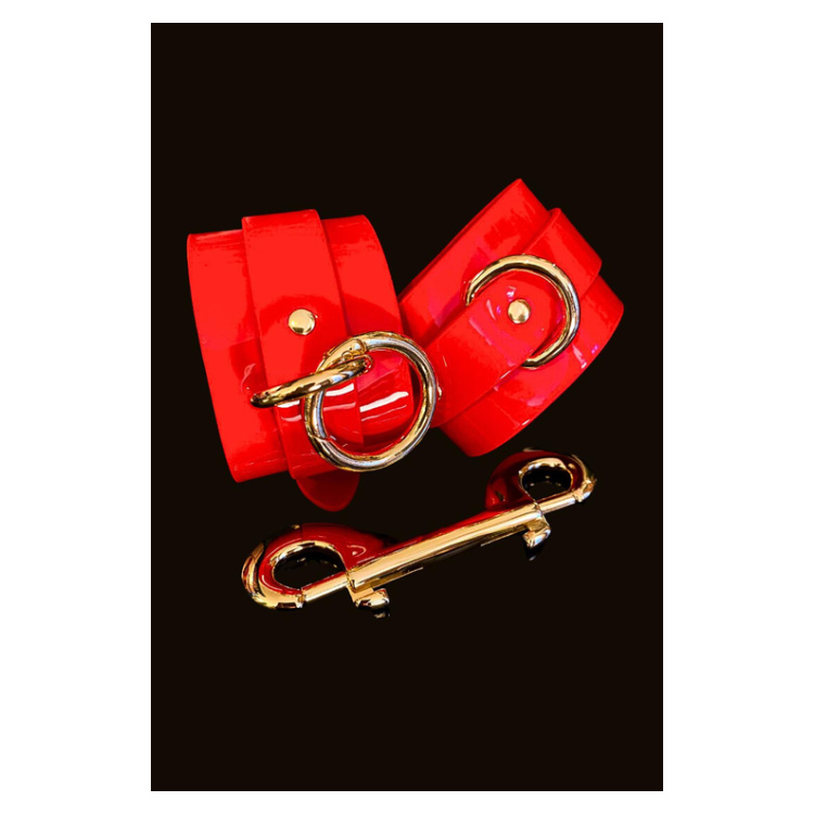 High Gloss Wrist Cuffs – Red
