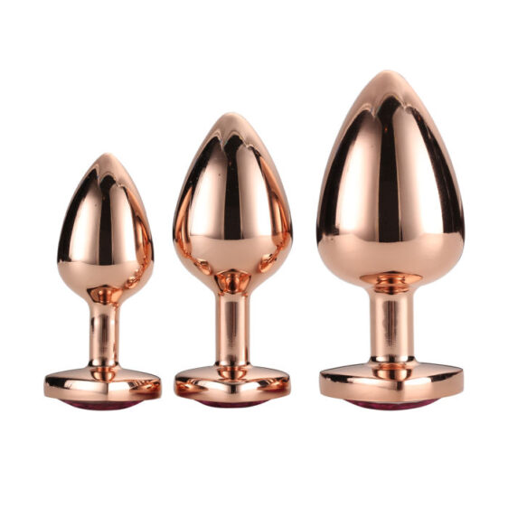 Rosegold Hjerte Buttplug Sæt
