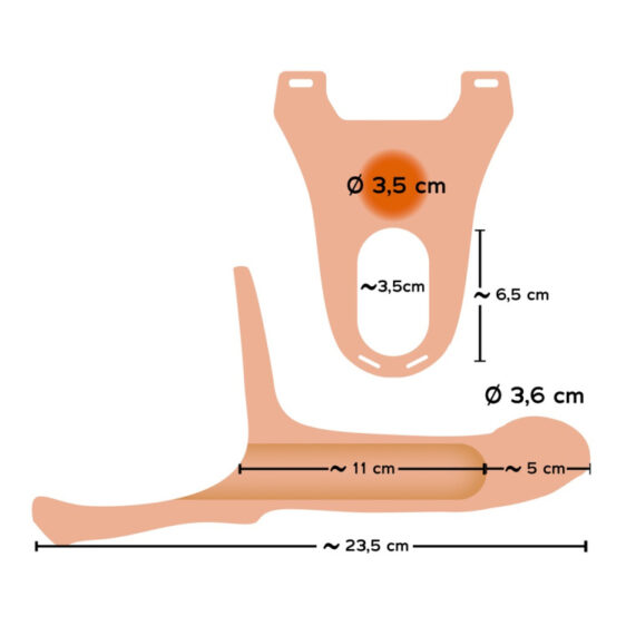 Silikone Strap-on - Medium