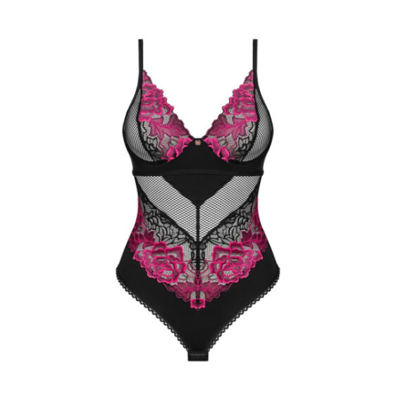 Obsessive Rosenty Lingeri Body med Røde Blonder