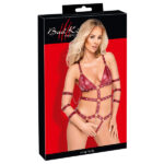 Bad Kitty Body Harness i Rød Wetlook