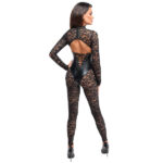 Noir Blonde Jumpsuit med Wetlook Korset indsats