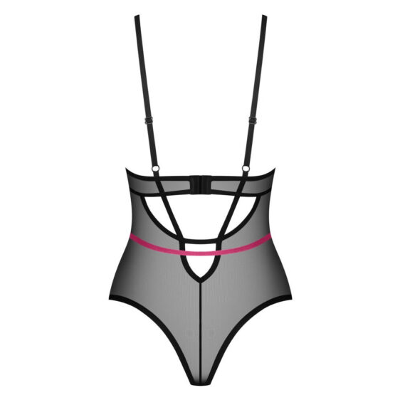 Obsessive Novenes Body i Sort med Røde Stropper