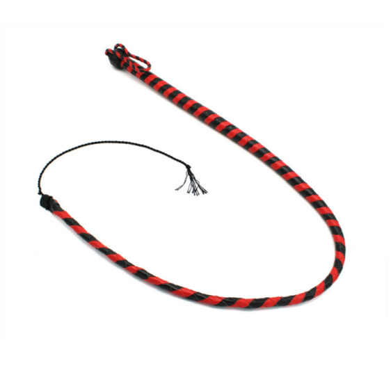 Leather Tail Black & Red 120 cm