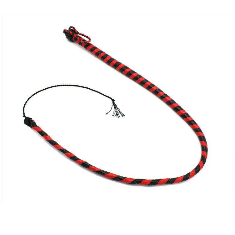 Leather Tail Black og Red 120 cm