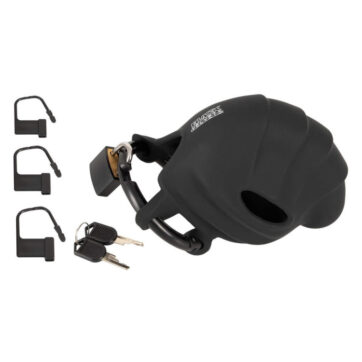 Black Velvets Silikone Cock & Ball Chastity Cage