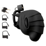Black Velvets Silikone Cock & Ball Chastity Cage