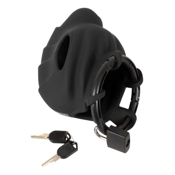 Black Velvets Silikone Cock & Ball Chastity Cage