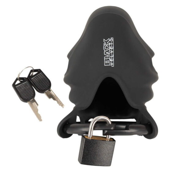 Black Velvets Silikone Cock & Ball Chastity Cage