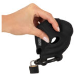 Black Velvets Silikone Cock & Ball Chastity Cage