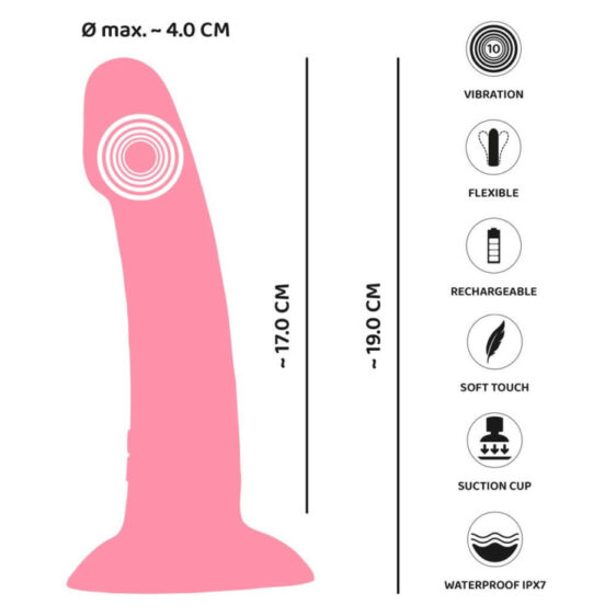 Heart Guy Pink Vibrator med Sugekop