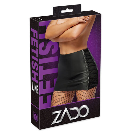 Læder Nederdel med Snører på Siderne