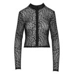 Noir Leopard Look Top i Let Transparent