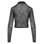Noir Leopard Look Top i Let Transparent