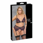 Plus Size Blonde Hofteholdersæt med Håndjern og Pirrende Kæde