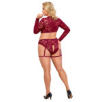 Plus Size Blonde Top og Bundløse Hofteholder Trusse