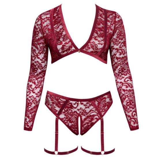 Plus Size Blonde Top og Bundløse Hofteholder Trusse