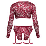 Plus Size Blonde Top og Bundløse Hofteholder Trusse