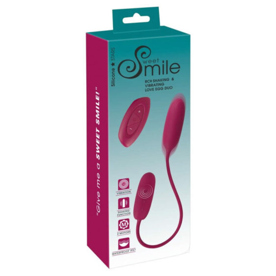 Sweet Smile Shaking & Vibrating Trådløs Duo Vibrator Æg