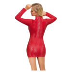 Wetlook Kjole i Rød med Snake Skin Mønster
