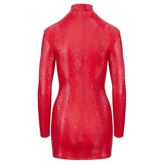 Wetlook Kjole i Rød med Snake Skin Mønster