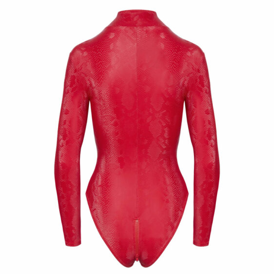 Wetlook Snake Skin Look Body i Rød