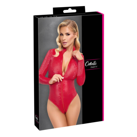 Wetlook Snake Skin Look Body i Rød