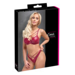 BH Sæt i Rød Wetlook med Stringdetaljer