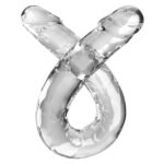 King Cock Dobbeltdildo i Transparent 58 cm