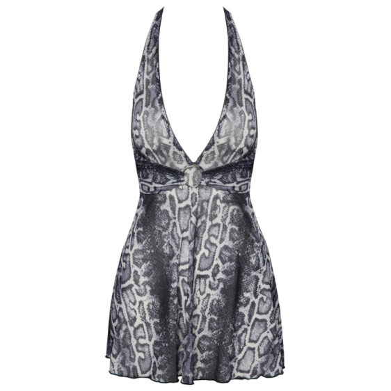 Kort Kjole med Snake Print