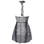 Kort Kjole med Snake Print