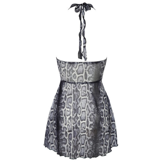 Kort Kjole med Snake Print