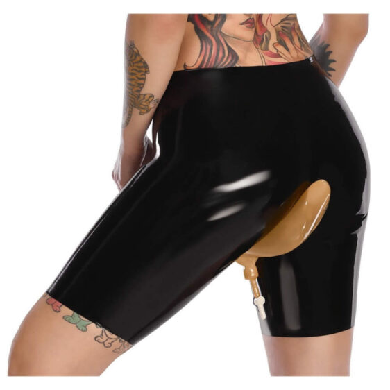 LateX Cykelshorts med Urinpose