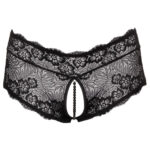 Plus Size Perle Trusser i Sorte Blonder - Bundløs