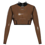 Smoky Transparent Latex Crop Top